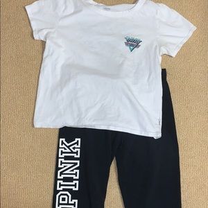 Cute vans small shirt and pink small sweatpants!